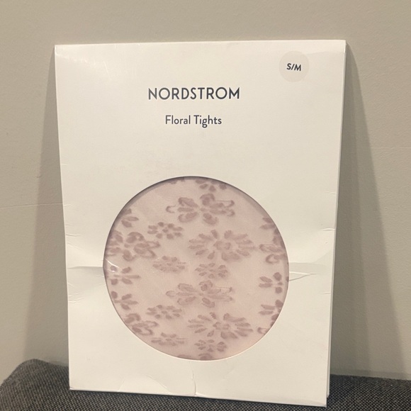 Nordstrom Accessories - Nordstrom purple Floral Patterned Tights
